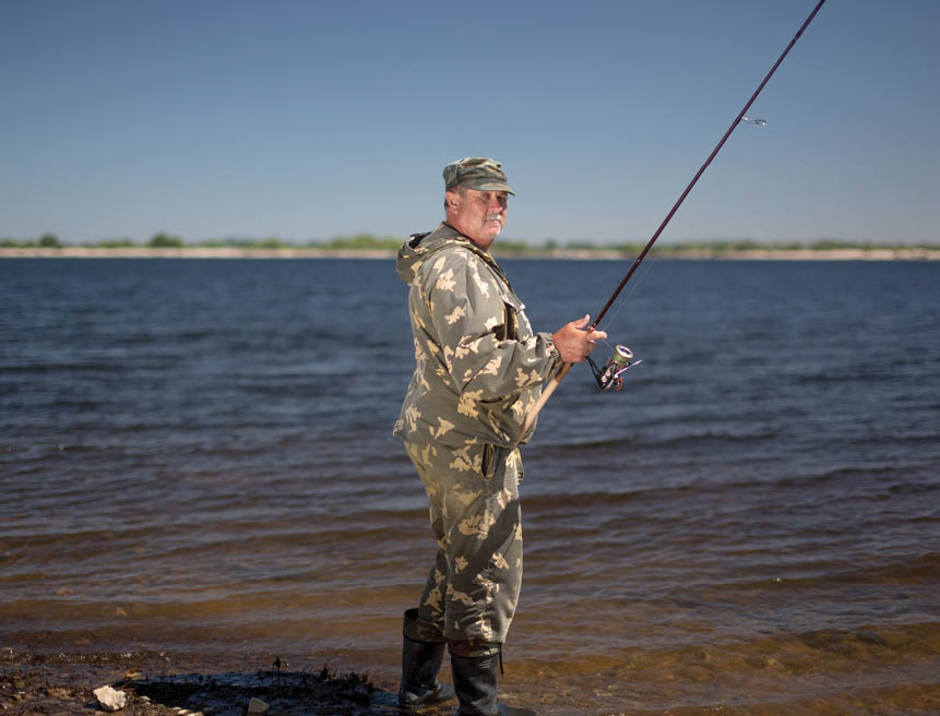 Fishing for sturgeon.