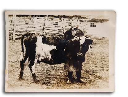 His wife as a young girl