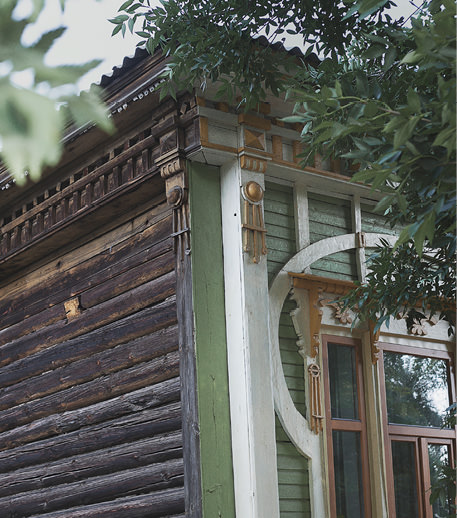 Embellishments on a home restored by volunteers.