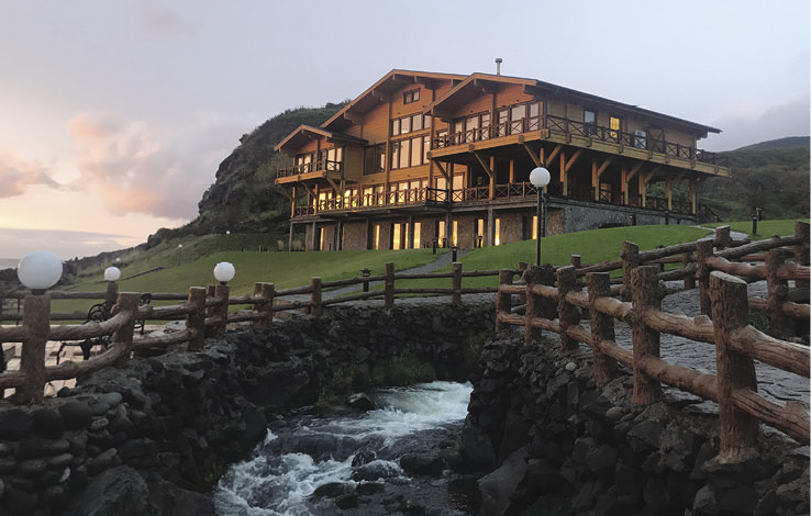Hotel on a hill.
