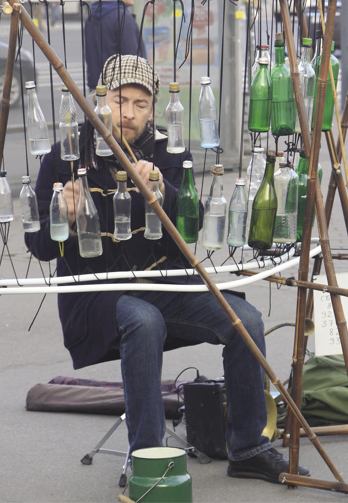 Bottlephone musician.