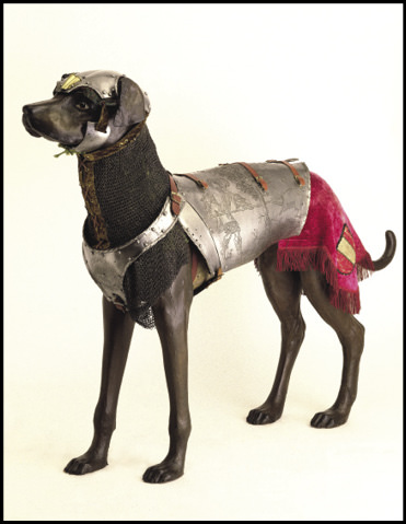 Borzoi armor by Dezidery Khelmschmidt (1530-1540), from the Royal Armoury, Madrid.