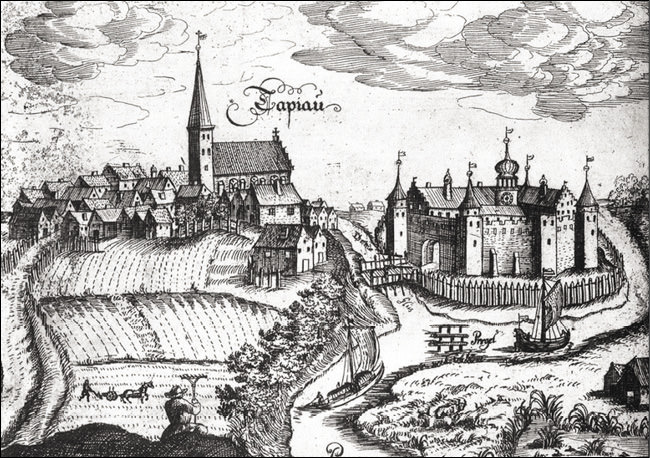 Ancient woodcut of Tapiau