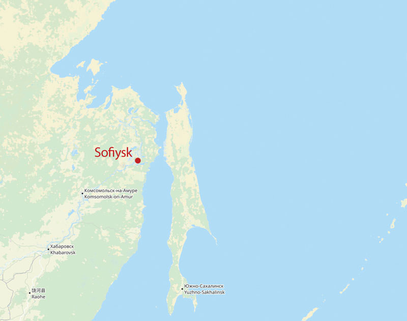 Map of Russian Far East