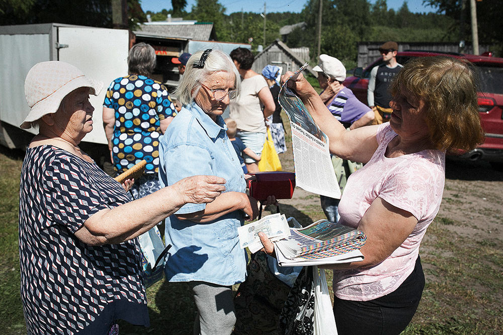 Delivering issues via bread truck.