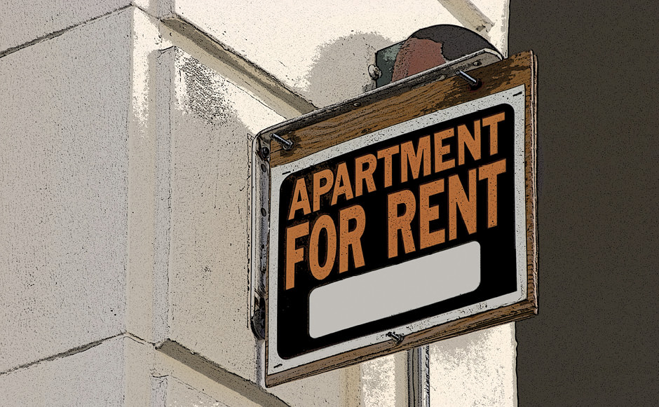 FOR RENT sign