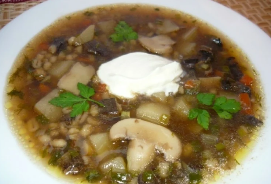 Russian mushroom soup