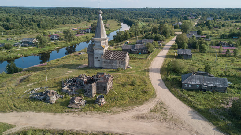 Church from the air.