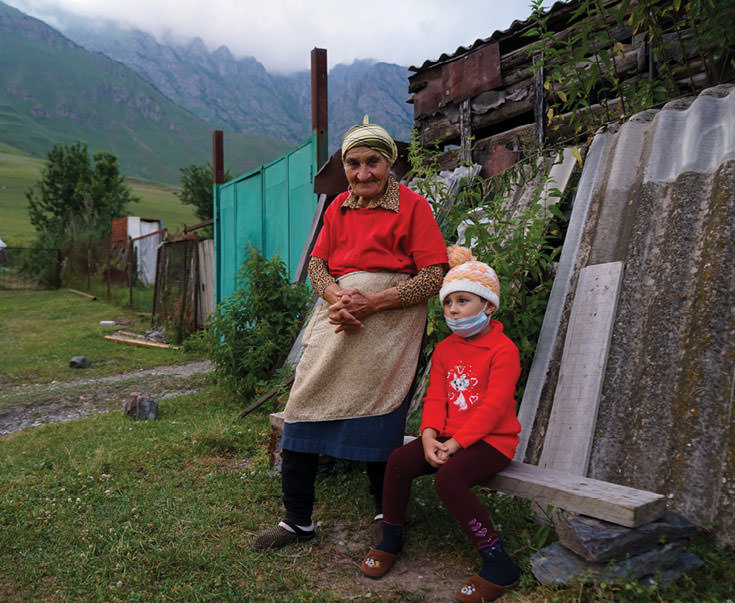 Old woman and her granddaughter