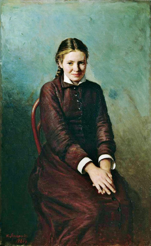 Painting of young student.
