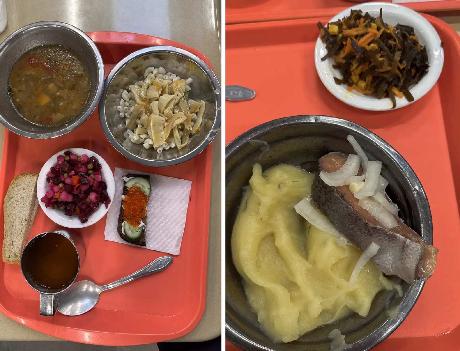 Food served at Valaam to workers.