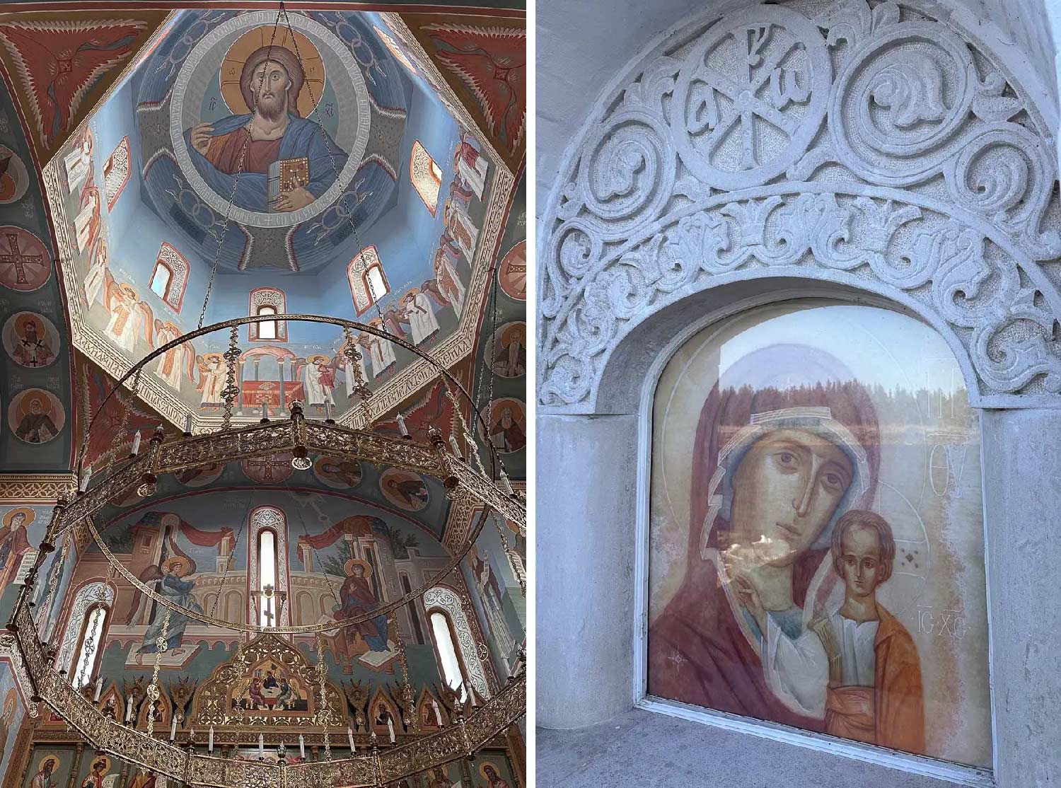 Interior of Russian church.