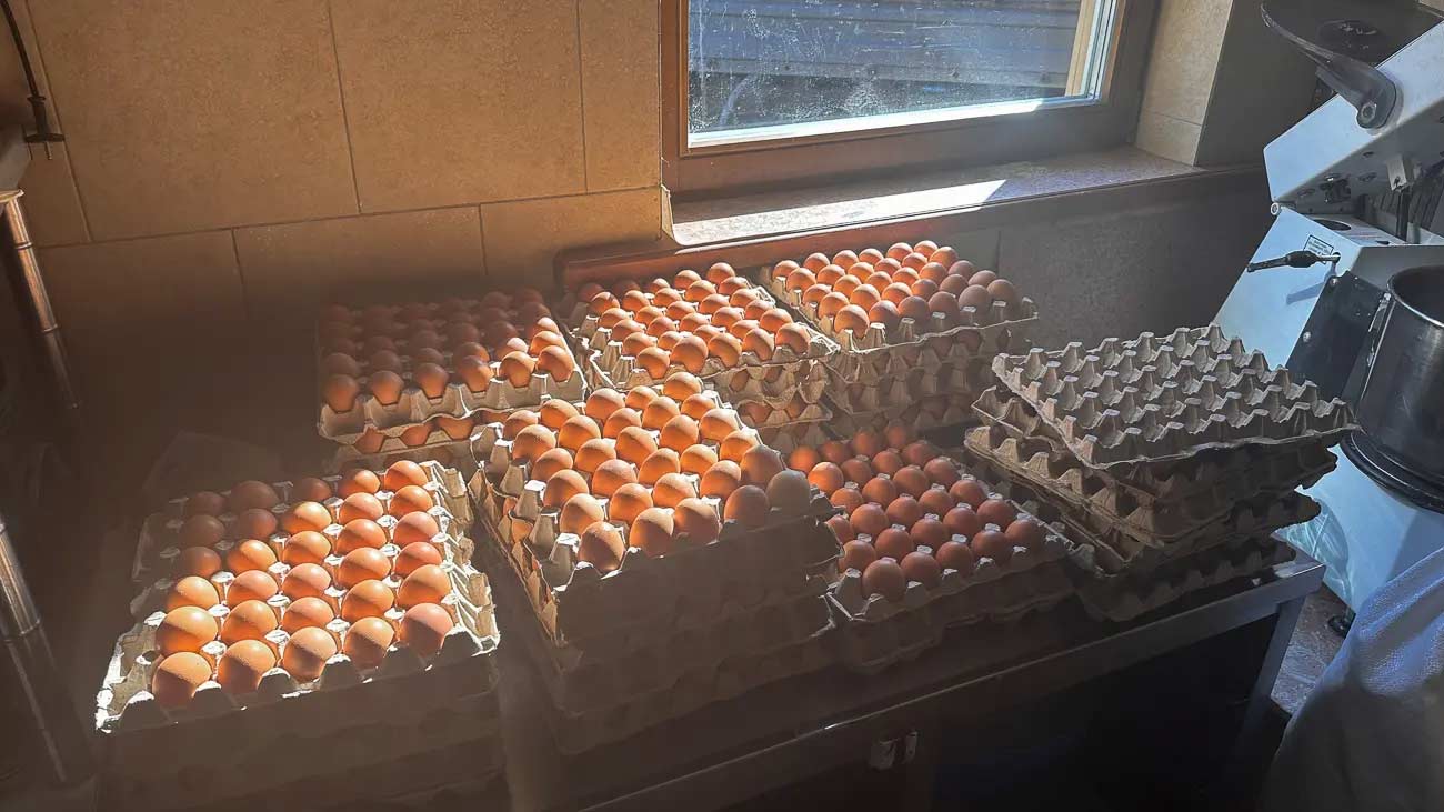 Eggs ready to be boiled.