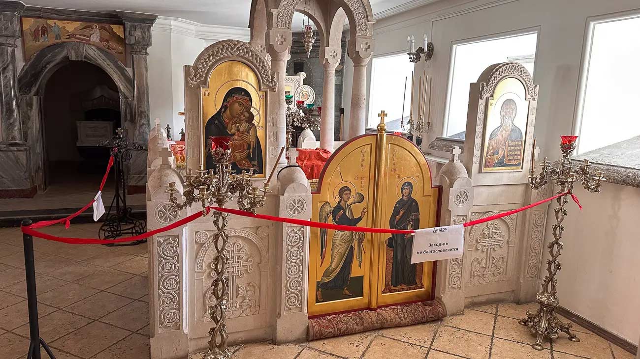 Alter of church in Russia.