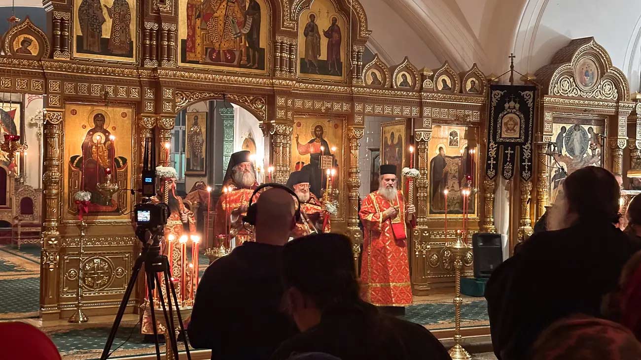 Filming of Russian services.