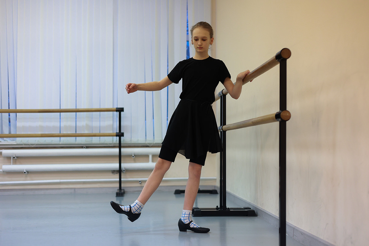 Girl in dance class.