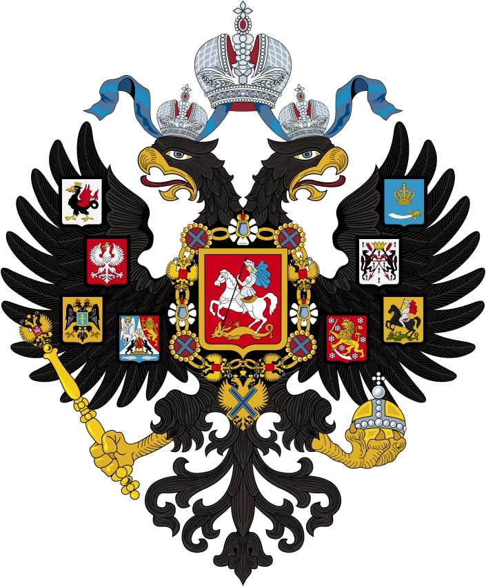Russia's seal, with the double-headed eagle