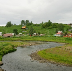 Russian village.