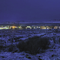 Ak-Dovurak at night.<br>
