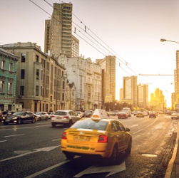 Moscow city street.