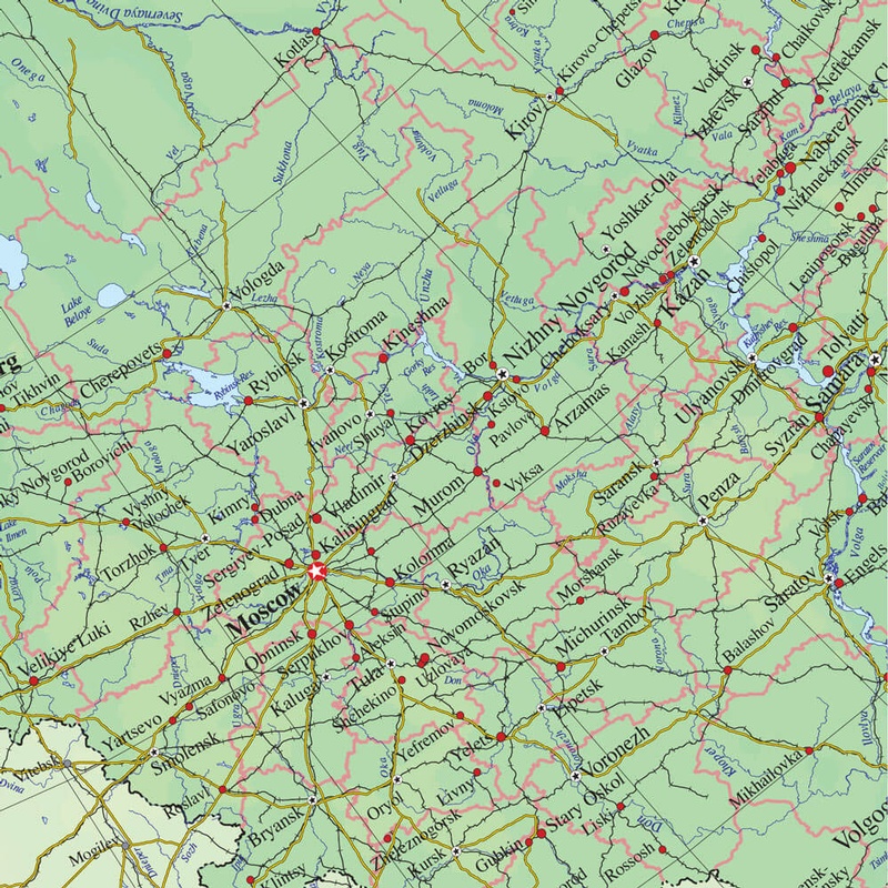 Physical Map Of Russia Map Of Zip Codes