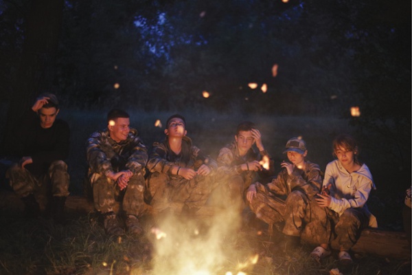 Around the campfire.<br>