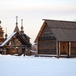 Russian village.