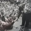 Gagarin visiting a factory in 1961.