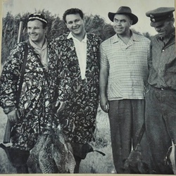 Gagarin hunting pheasants in the Uzbek SSR in the 1960s.