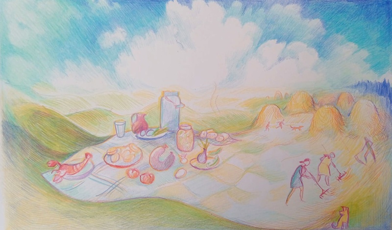 A Picnic under the Hayricks